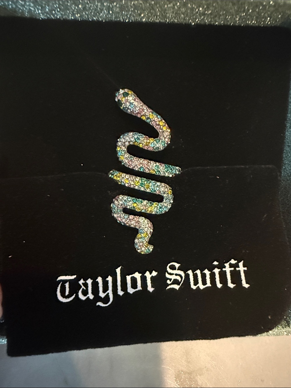 Taylor Swift Reputation Multicolor Crystal Snake Ring